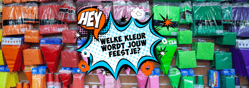 Feestje geven in een thema kleur? Bij KOORN & CO uit Rotterdam vind je van alles om jouw feest te decoreren in een mooie kleur.